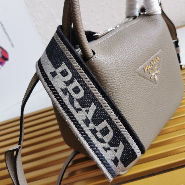 Prada leather tote bag 1BC145 gray