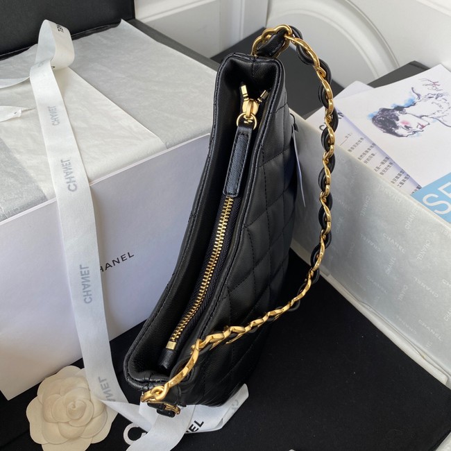 Chanel SMALL BAG Lambskin & Gold-Tone Metal AS3562 BLACK