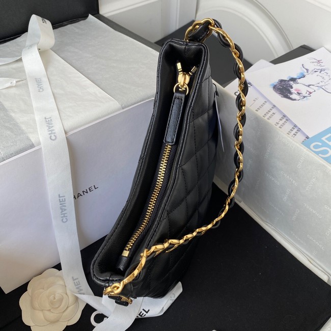 Chanel SMALL BAG Lambskin & Gold-Tone Metal AS3562 BLACK