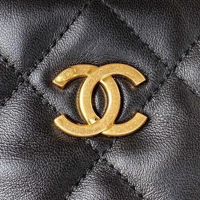 Chanel SMALL BAG Lambskin & Gold-Tone Metal AS3562 BLACK