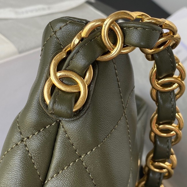 Chanel SMALL BAG Lambskin & Gold-Tone Metal AS3562 GREEN