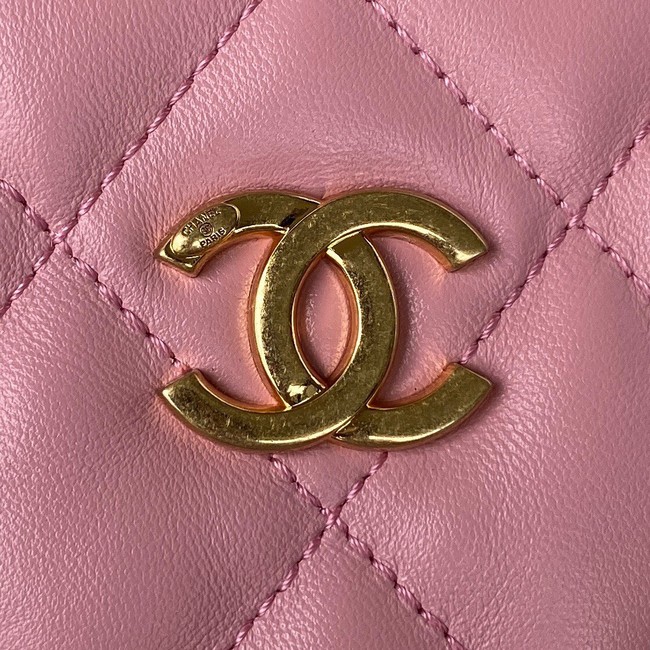 Chanel SMALL BAG Lambskin & Gold-Tone Metal AS3562 PINK