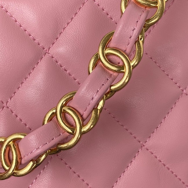 Chanel SMALL BAG Lambskin & Gold-Tone Metal AS3562 PINK