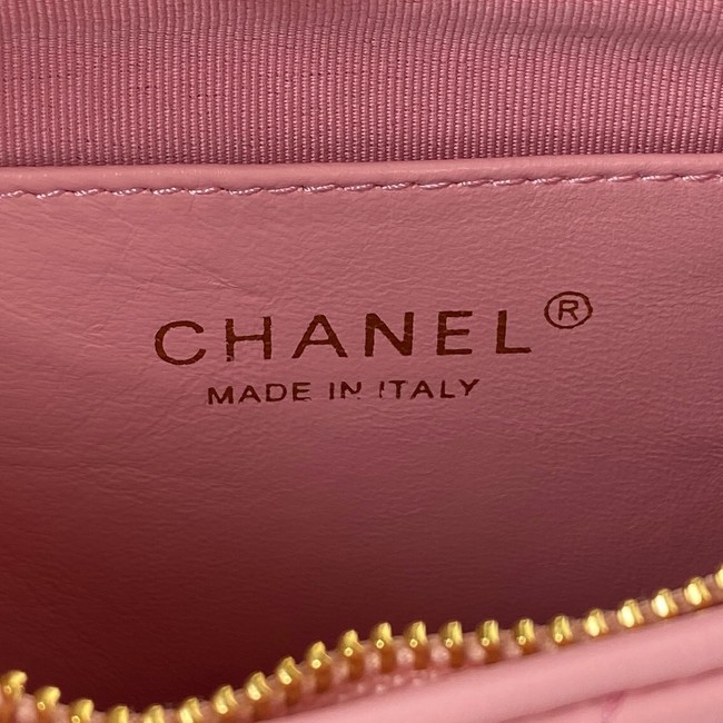 Chanel SMALL BAG Lambskin & Gold-Tone Metal AS3562 PINK