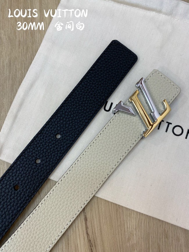 Louis Vuitton 30MM Leather Belt 7097-1