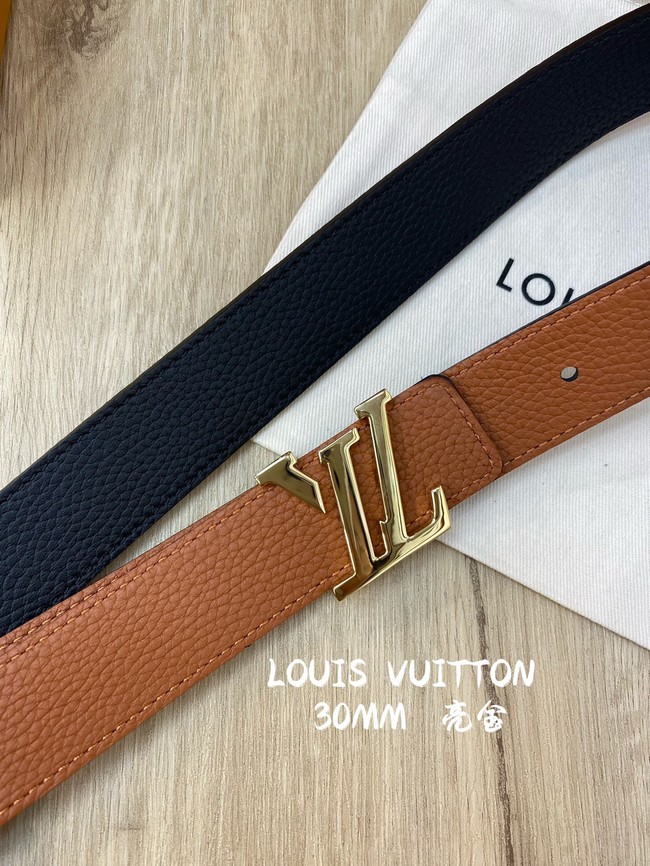 Louis Vuitton 30MM Leather Belt 7097-2