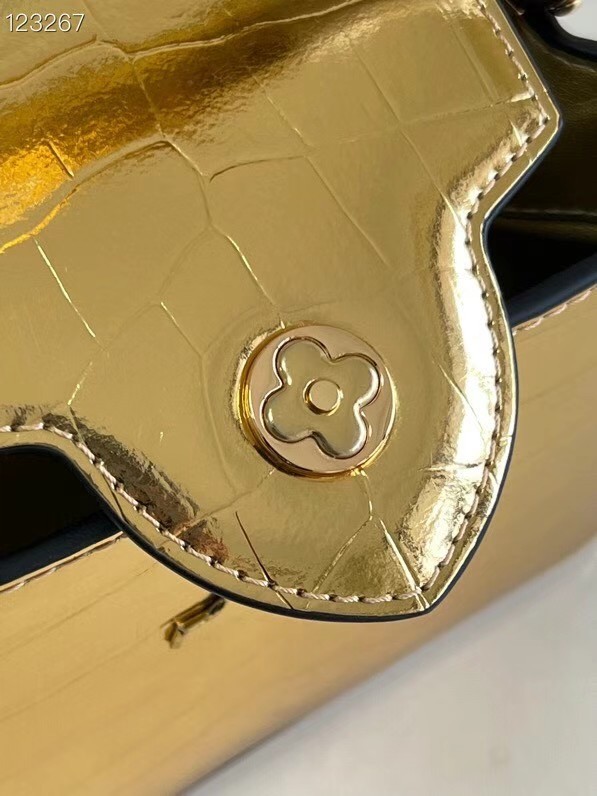 Louis Vuitton crocodile skin CAPUCINES MINI M48865 gold