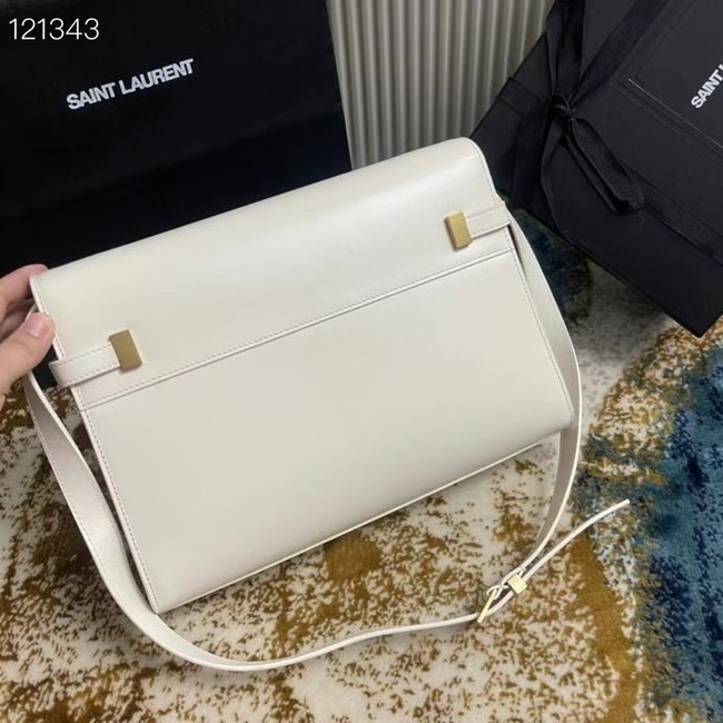 SAINT LAURENT MANHATTAN SHOULDER BAG IN BOX SAINT LAURENT LEATHER 5792710 BLANC VINTAGE