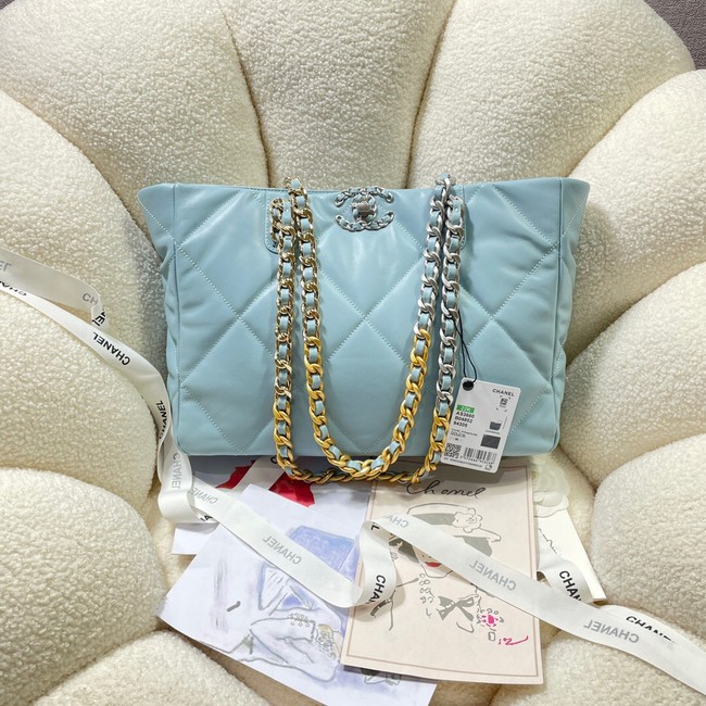 CHANEL 19 SHOPPING BAG 3660 sky blue