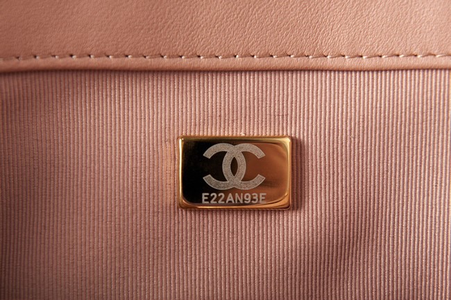 CHANEL FLAP BAG Lambskin & Gold-Tone Metal AS3609 pink