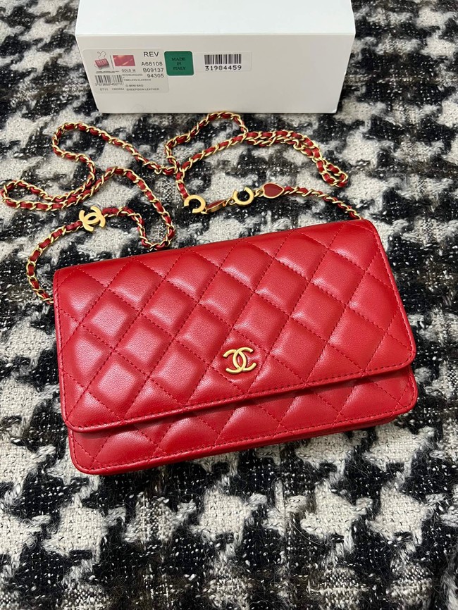 Chanel WALLET ON CHAIN AP3035 red