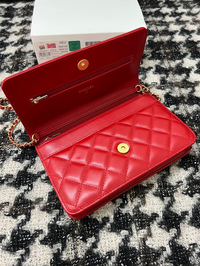 Chanel WALLET ON CHAIN AP3035 red