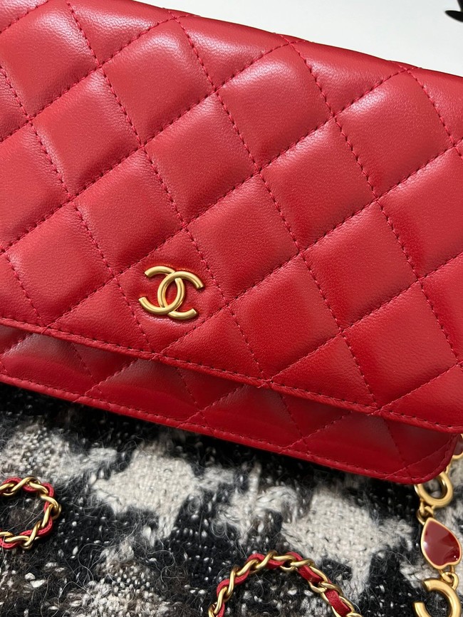 Chanel WALLET ON CHAIN AP3035 red