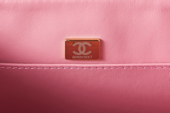 Chanel Lambskin MINI FLAP BAG AS3648 pink