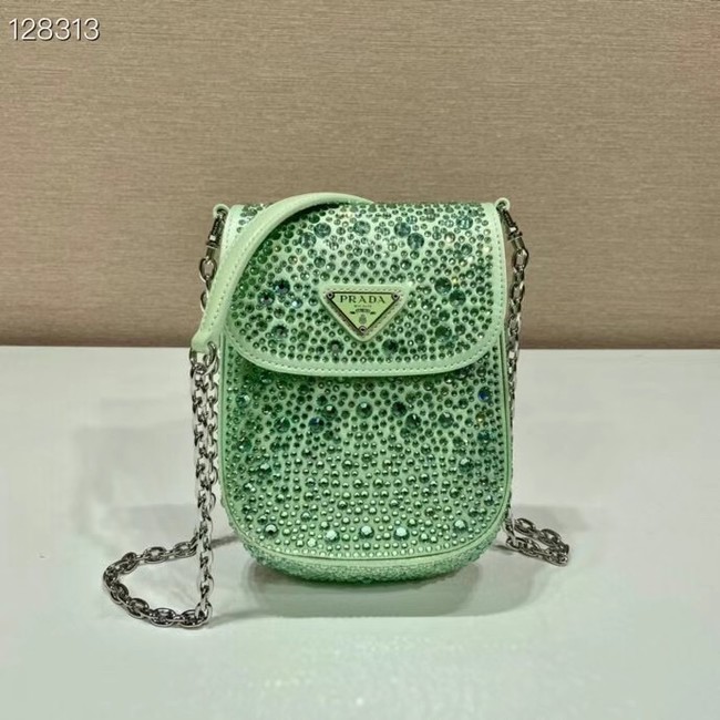 Prada Prada crystal mini-bag 1BH185 green