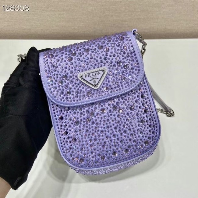 Prada Prada crystal mini-bag 1BH185 purple