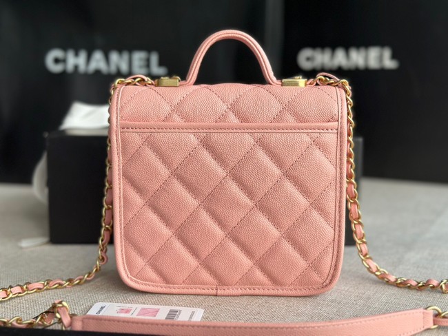 Chanel MINI FLAP BAG WITH TOP HANDLE AS3652 pink