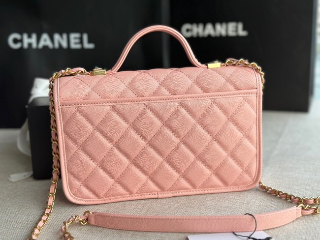 Chanel SMALL FLAP BAG WITH TOP HANDLE AS3653 pink