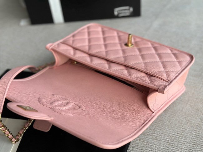 Chanel SMALL FLAP BAG WITH TOP HANDLE AS3653 pink