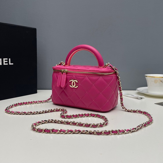 Chanel mini Shoulder Bag Lambskin & Gold-Tone Metal 81208 rose