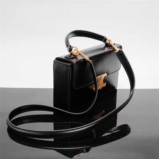 Celine SMALL CUIR TRIOMPHE IN SMOOTH CALFSKIN 199992 BLACK