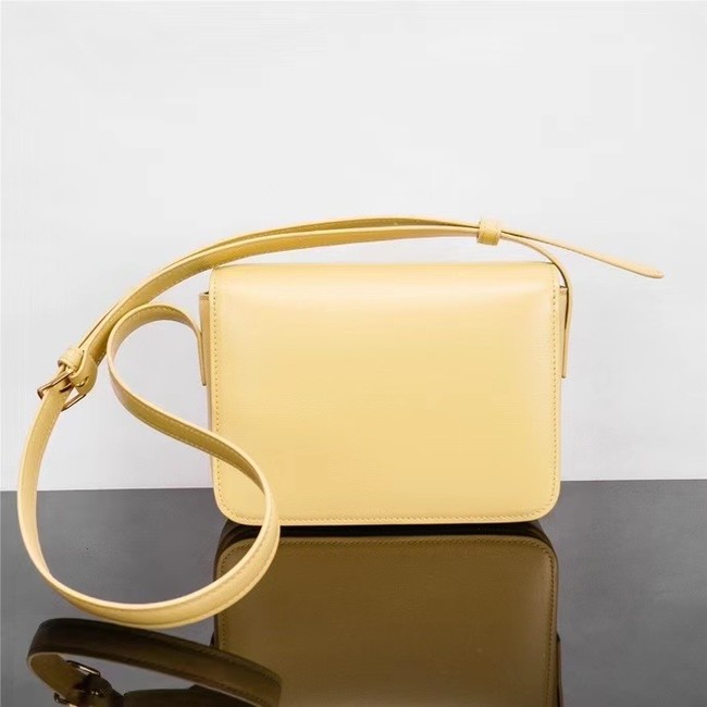 Celine TEEN CLASSIC BAG IN BOX CALFSKIN 199233 light yellow