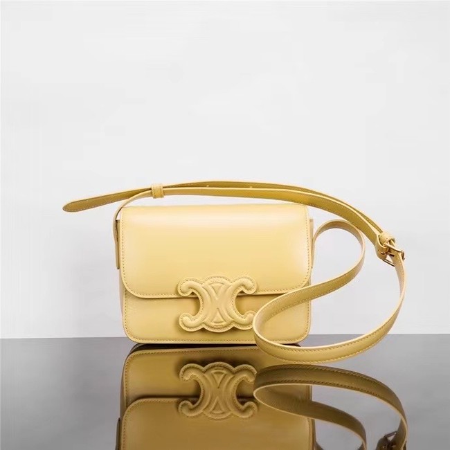 Celine TEEN CLASSIC BAG IN BOX CALFSKIN 199233 light yellow