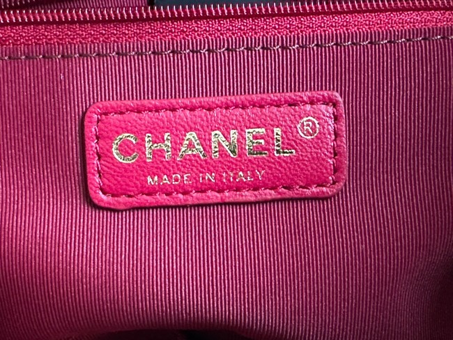 CHANEL Calfskin & Gold-Tone Metal AS3508 Burgundy