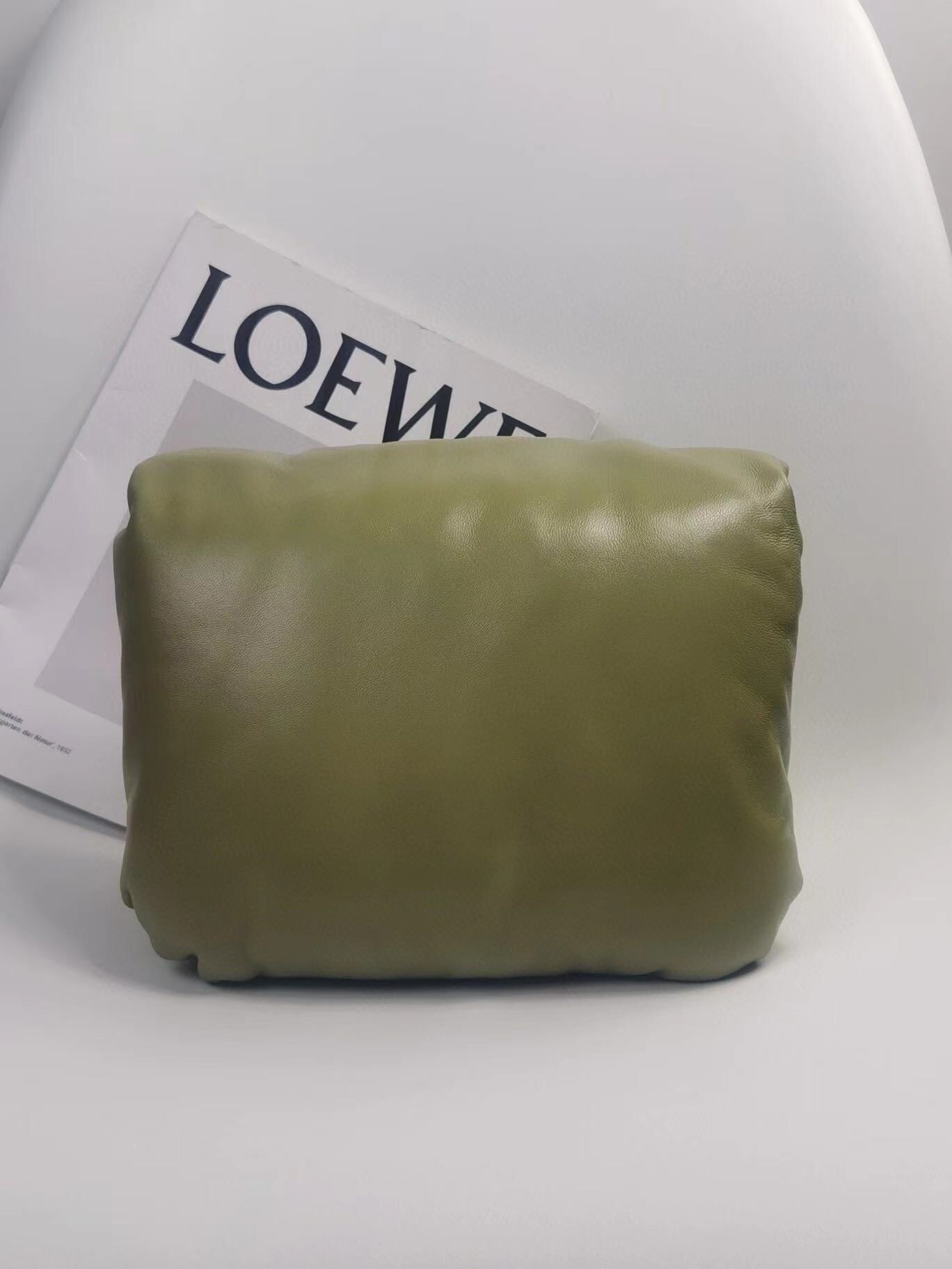 Loewe Puffer Goya Original Sheepskin Leather Bag 9801 Green