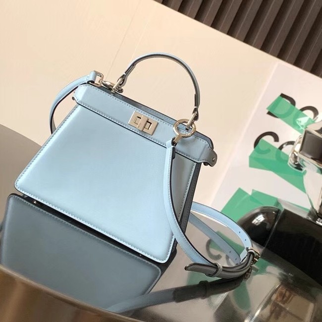 FENDI Peekaboo ISeeU Petite padded nappa leather bag 8BN335 sky blue