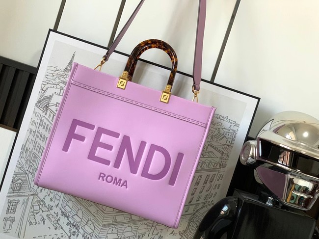 Fendi Sunshine Medium leather shopper 8BH386A Lavender