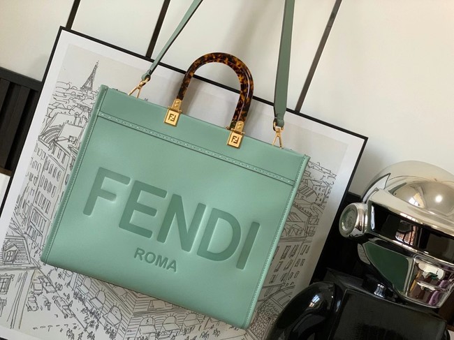 Fendi Sunshine Medium leather shopper 8BH386A Light green