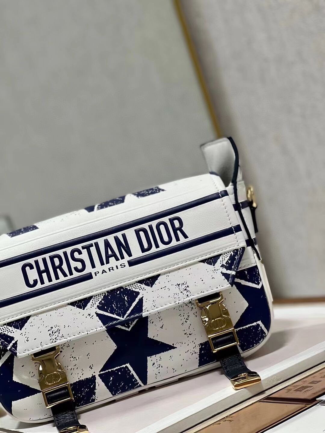 DIOR SMALL DIORCAMP BAG M1243ODD WHITE