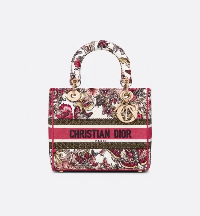 DIOR LADY D-LITE BAG Embroidery M0566BRE-10