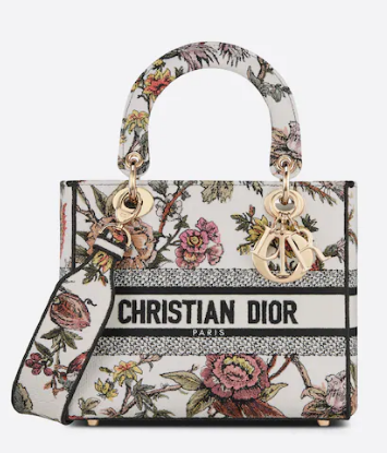 DIOR MEDIUM LADY D-LITE BAG Multicolor Dior Jardin Botanique Embroidery M0565