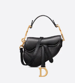 DIOR MICRO SADDLE BAG Antique Goatskin S5685CC black