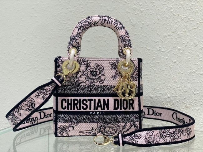 DIOR MINI LADY D-LITE BAG Embroidery M0500BZ-3