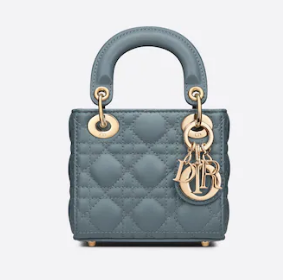 MICRO LADY DIOR BAG Cloud Blue Cannage Lambskin S0856O