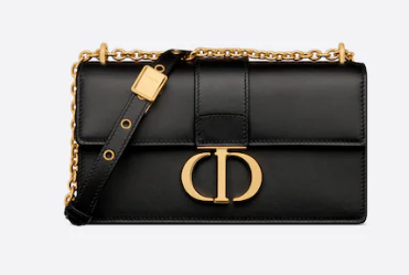 DIOR 30 MONTAIGNE EAST-WEST BAG WITH CHAIN Calfskin M9334 black