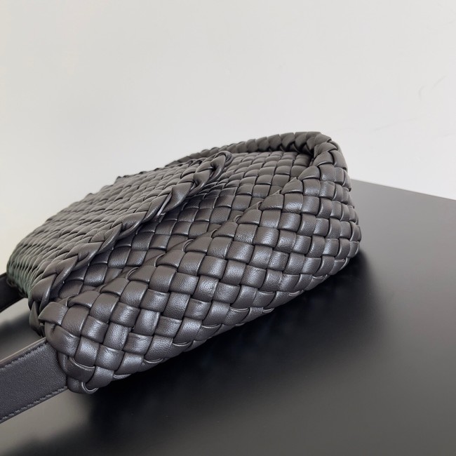 Bottega Veneta Small padded intreccio leather shoulder bag 709418 black