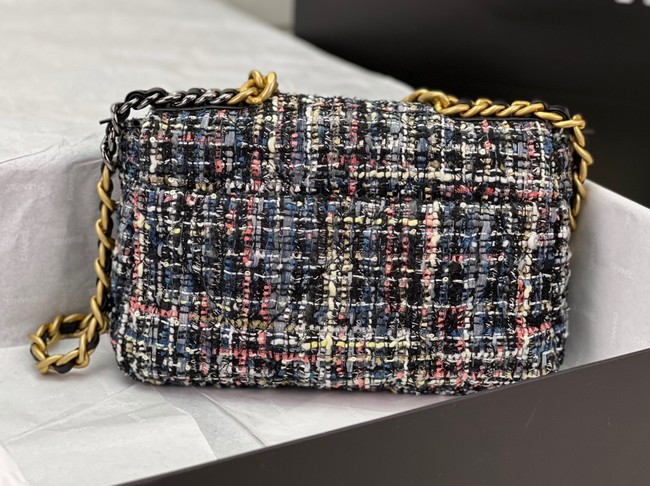 CHANEL 19 HANDBAG Cotton Tweed AS1160 multicolour