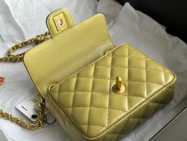 CHANEL MINI FLAP BAG AS3736 lemon