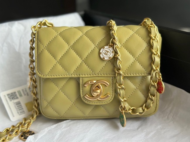 CHANEL MINI FLAP BAG AS3736 lemon