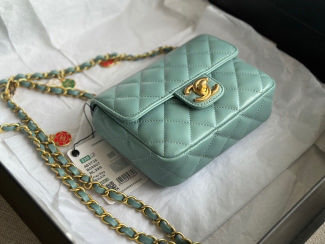 CHANEL MINI FLAP BAG AS3736 light blue