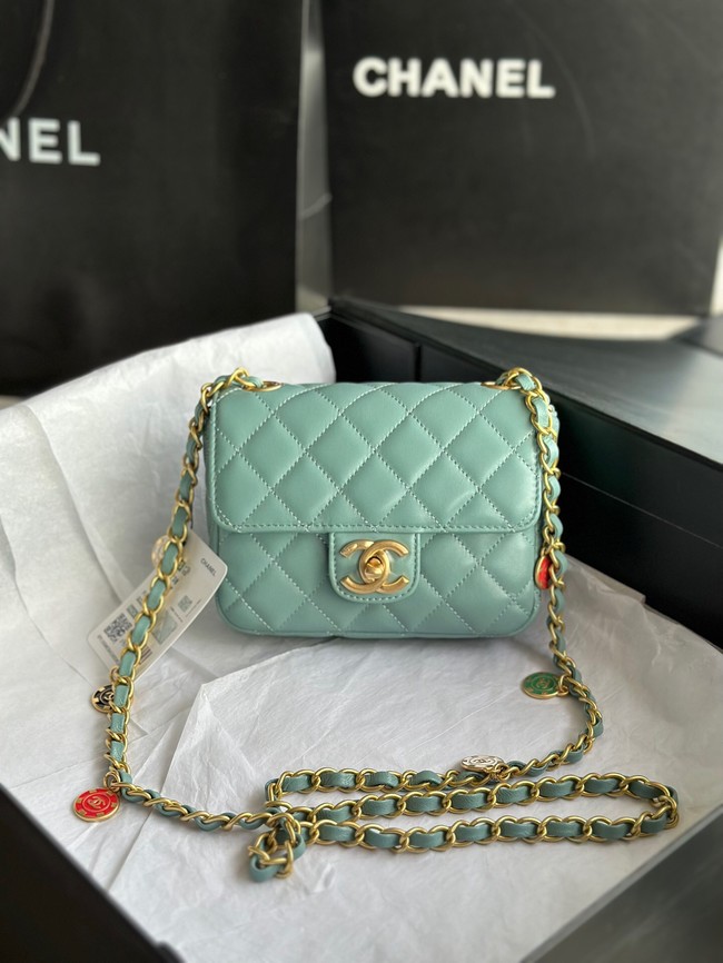 CHANEL MINI FLAP BAG AS3736 light blue