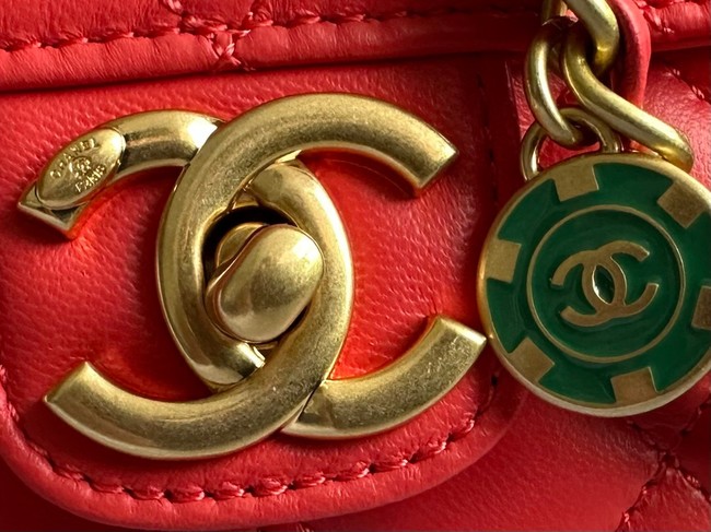 CHANEL MINI FLAP BAG AS3736 red