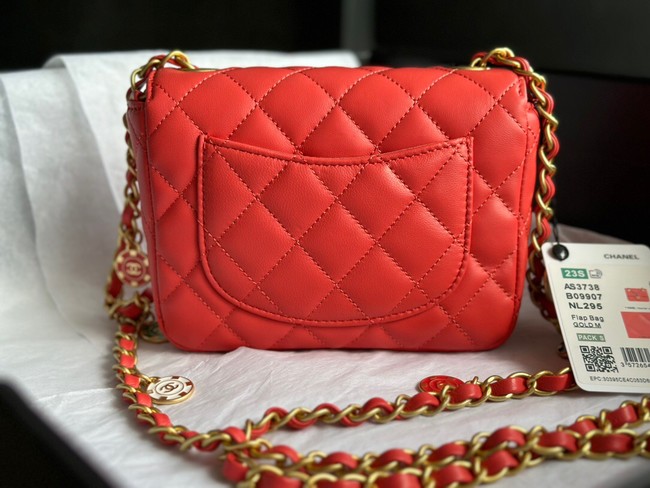 CHANEL MINI FLAP BAG AS3736 red