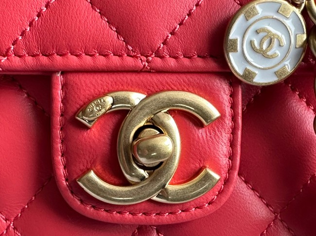 CHANEL MINI FLAP BAG AS3737 red