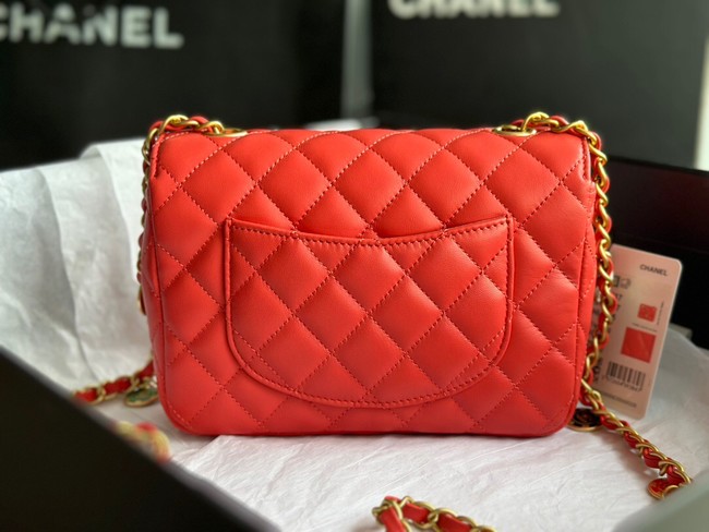 CHANEL MINI FLAP BAG AS3737 red
