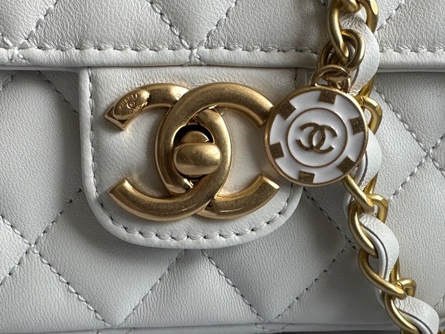 CHANEL MINI FLAP BAG AS3736 white